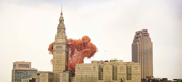 آزادسازی 1.5 میلیون بادکنک در Cleveland ، در سال 1986