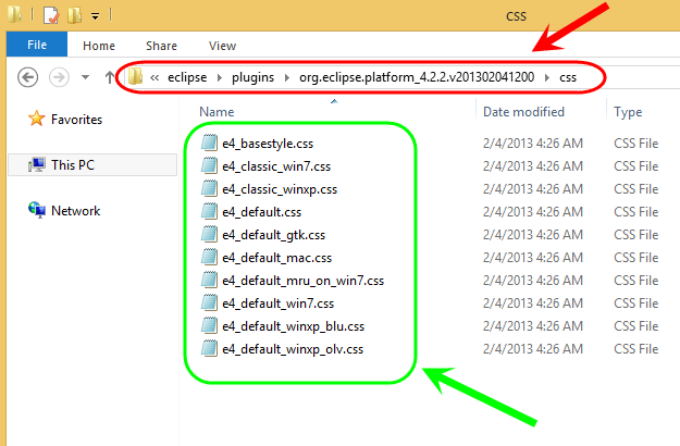 تغییر اندازه فونت عنوان (title) مربوط به Tab های باز شده در قسمت Editor برنامه Eclipse (و همچنین تغییر برخی ویژگی های دیگر آن، مثل کامل نمایش دادن نام فایل) ، در برنامه نویسی اندروید