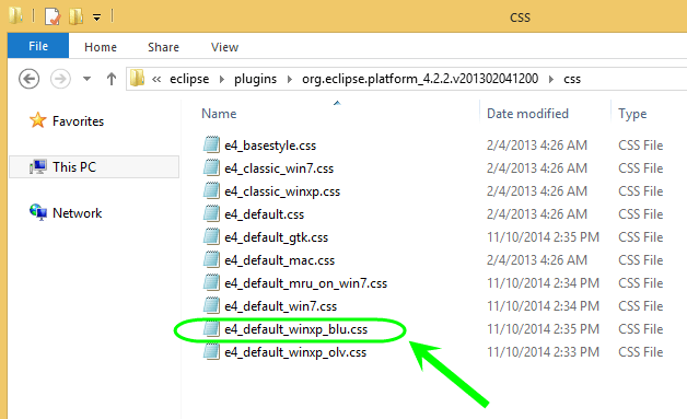 تغییر اندازه فونت عنوان (title) مربوط به Tab های باز شده در قسمت Editor برنامه Eclipse (و همچنین تغییر برخی ویژگی های دیگر آن، مثل کامل نمایش دادن نام فایل) ، در برنامه نویسی اندروید