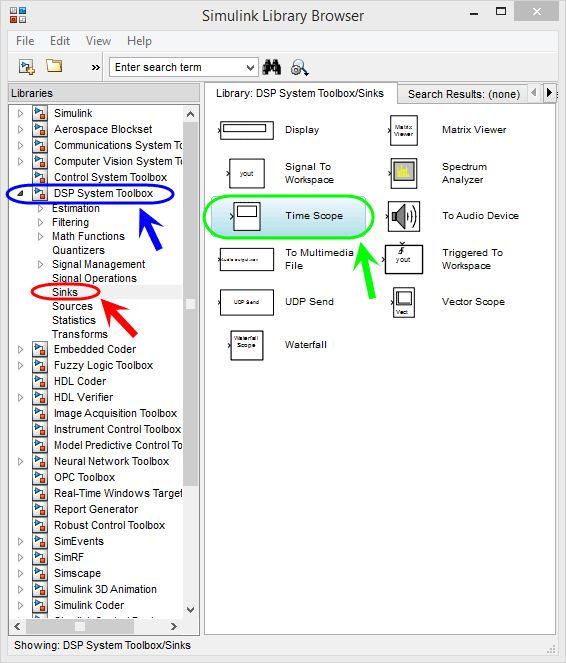 تولید یک سیگنال سینوسی و نمایش آن سیگنال، در سیمولینک (Simulink) نرم افزار متلب