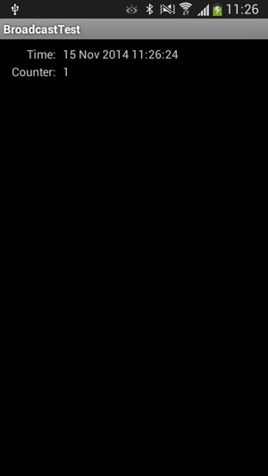 پروژه اندروید : به روزرسانی <span dir=ltr>(User Interface) UI</span>، از یک سرویس (Service)، با استفاده از BroadcastReceiver