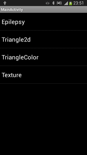 پروژه اندروید : مثال هایی از OpenGL ES 2.0
