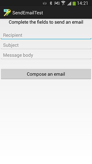 پروژه اندروید : ارسال ایمیل (email)