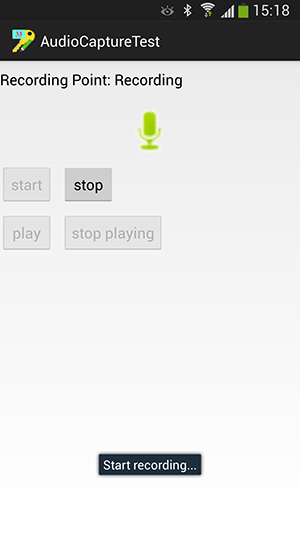 پروژه اندروید : ضبط صدا (Audio Capture) توسط گوشی اندروید و سپس پخش صدای ضبط شده