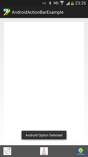 پروژه اندروید : ساخت منو (Menu) با استفاده از ActionBar