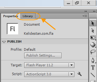 نقش Library در پروژه flash ، در نرم افزار Adobe Flash Professional