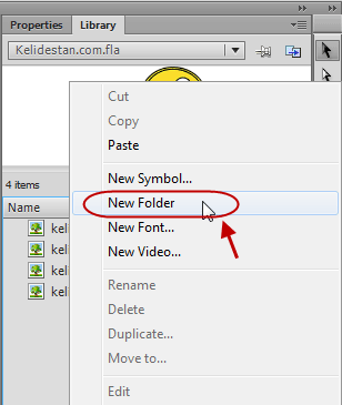 نقش Library در پروژه flash ، در نرم افزار Adobe Flash Professional