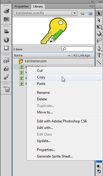 نقش Library در پروژه flash ، در نرم افزار Adobe Flash Professional