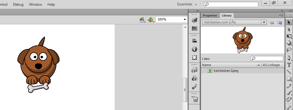 استفاده مستقیم از فایل های موجود در Library یک پروژه flash ، در یک پروژه flash دیگر (بدون کپی کردن فایل ها)، در نرم افزار Adobe Flash Professional