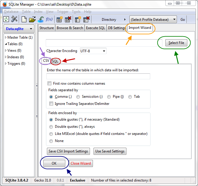 تبدیل اطلاعات موجود در Excel ، به پایگاه داده SQLite (برای برنامه نویسی اندروید)، با استفاده از فایل با فرمت csv