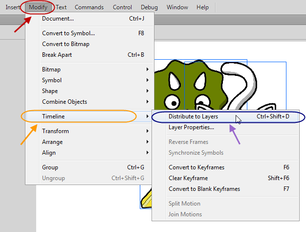 کار با لایه ها (Layers) در پروژه flash ، در نرم افزار Adobe Flash Professional