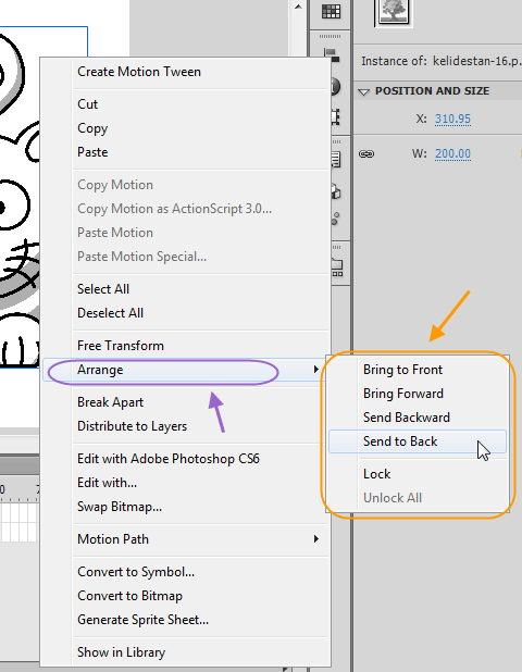 کار با لایه ها (Layers) در پروژه flash ، در نرم افزار Adobe Flash Professional