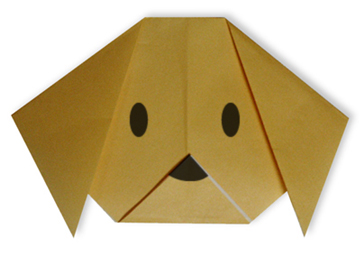 اریگامی (Origami) : صورت سگ (Dog)