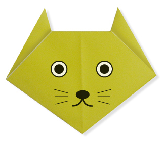 اریگامی (Origami) : صورت گربه (Cat)