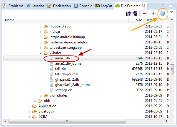 نصب پلاگین SQLiteManager برای مشاهده اطلاعات موجود در یک فایل مربوط به پایگاه داده SQLite ، توسط برنامه eclipse ، در برنامه نویسی اندروید