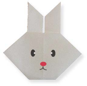 اریگامی (Origami) : صورت خرگوش (Rabbit)