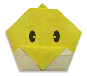 اریگامی (Origami) : صورت جوجه (Baby Chick)