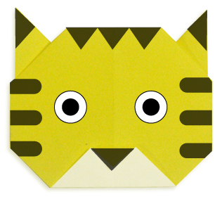 اریگامی (Origami) : صورت ببر (پلنگ) (Tiger)