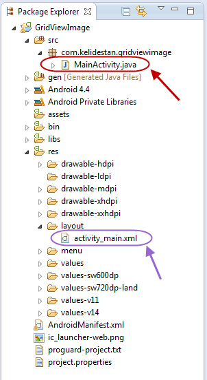 نمایش تعدادی عکس، با استفاده از GridView ، در برنامه نویسی اندروید