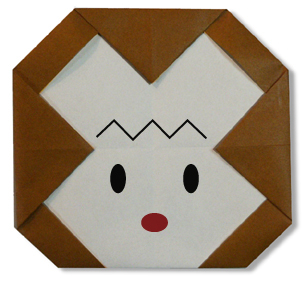اریگامی (Origami) : صورت میمون (Monkey)