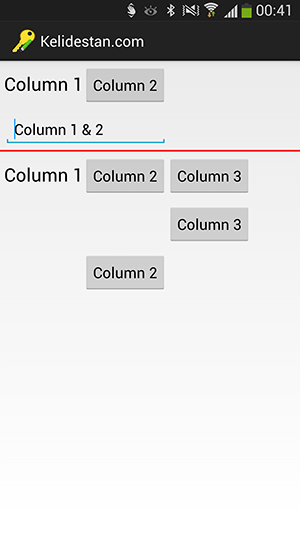 چیدن عناصر گرافیکی در فایل xml ، به صورت یک جدول (Table) و بر اساس ردیف ها (Rows) و ستون های (Columns) جدول، با استفاده از TableLayout در برنامه نویسی اندروید
