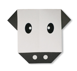 اریگامی (Origami) : صورت گاو (Cow)
