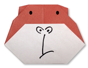 اریگامی (Origami) : صورت گوریل (Gorilla)