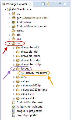 نمایش تعدادی عکس، با استفاده از GridView ، در برنامه نویسی اندروید
