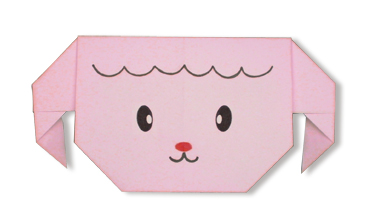 اریگامی (Origami) : صورت گوسفند (Sheep)