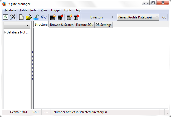 نصب پلاگین SQLite Manager برای مرورگر اینترنت Firefox ، برای مشاهده و کار با پایگاه داده SQLite و یا ساختن یک پایگاه داده SQLite جدید