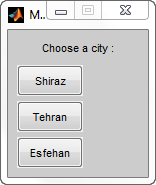 نمایش گرافیکی تعدادی انتخاب به کاربر (برای انتخاب یکی) در یک پنجره، با دستور menu ، در متلب (MATLAB)