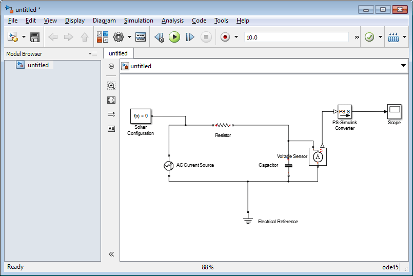 استفاده از سیمولینک (simulink) نرم افزار متلب برای تحلیل مدارهای الکتریکی (مناسب برای دانشجویان برق، مخصوصا درس مدار 1 و مدار 2)
