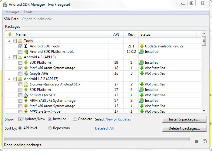 آموزش نصب بسته های نرم افزاری جدید برای Android SDK Manager ، با وجود تحریم های شرکت گوگل برای ایرانیان