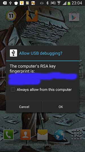 اجرا (run) و یا خطایابی (debug) یک پروژه اندروید موجود در برنامه eclipse ، بر روی یک گوشی اندروید واقعی (از طریق اتصال گوشی به کامپیوتر، با کابل USB)