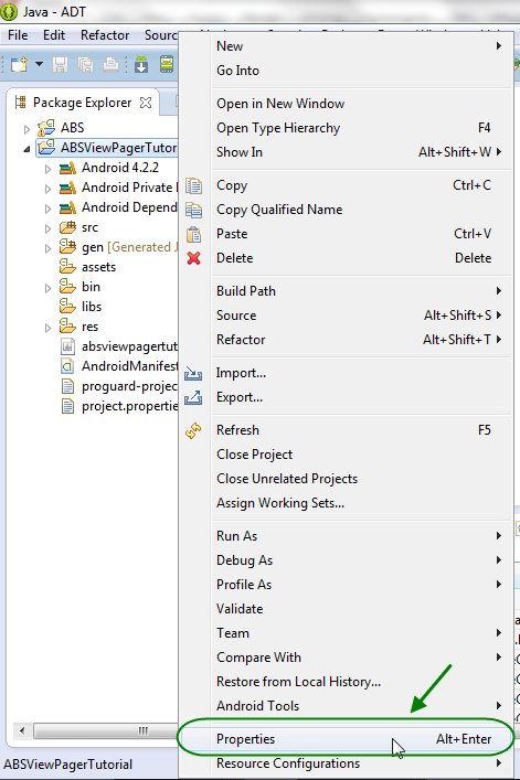 بر طرف کردن خطای <span dir=ltr>There is no android project named '*'</span> هنگام ساختن فایل apk از پروژه اندروید در برنامه eclipse ، در برنامه نویسی اندروید