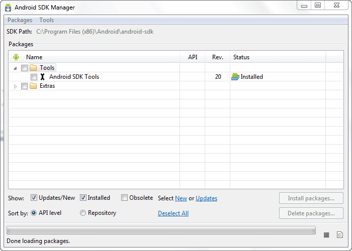 نصب Software Development Kit یا به اختصار SDK