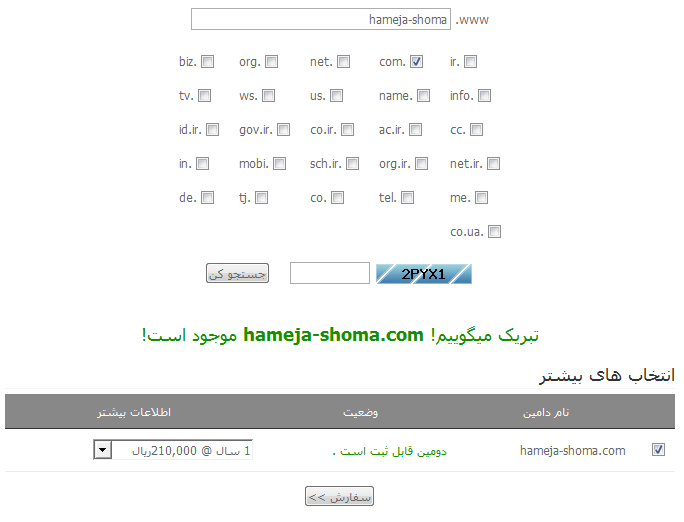 قرار دادن سایت بر روی اینترنت
