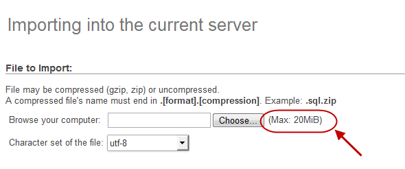 جلوگیری از خطای No data was received to import. Either no file name was submitted, or the file size exceeded the maximum size permitted by your PHP configuration ، هنگام وارد کردن (import) فایل پشتیبان از پایگاه داده (database) و جدول ها (tables)، در MySQL