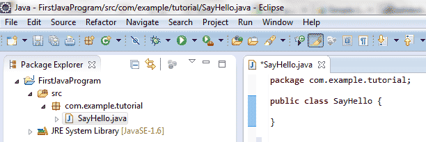 نوشتن اولین برنامه java در محیط برنامه eclipse