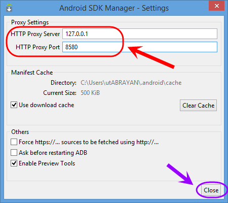 چگونگی استفاده از SDK Manager برای نصب بسته های نرم افزاری، با وجود تحریم ip های ایران توسط گوگل، بر اساس تغییر proxy ، در برنامه نویسی اندروید