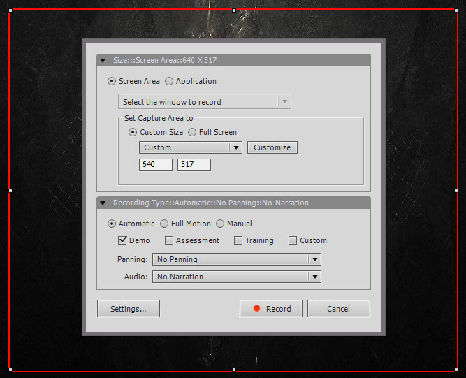 فیلم گرفتن از محیط های نرم افزاری، در Adobe Captivate