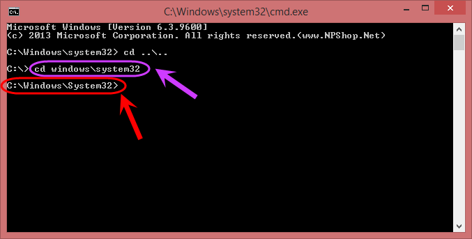تغییر محل فعلی (پوشه فعلی که در آن هستیم)، با دستور cd ، در خط فرمان ویندوز (Windows Command Prompt) (CMD)
