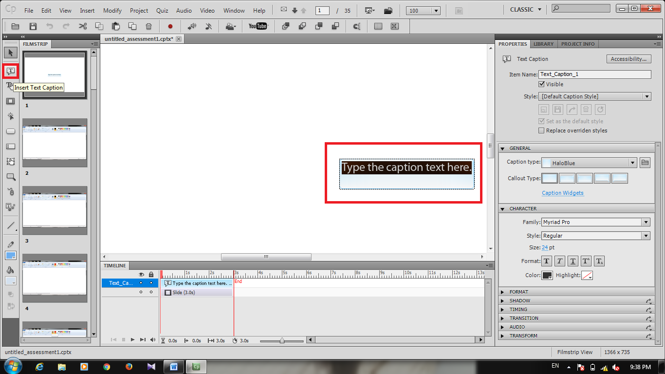 آموزش ضبط با روش assessment ، در Adobe Captivate
