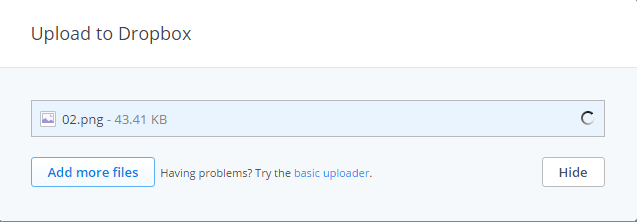 آپلود یک فایل به سرور Dropbox (سایت dropbox.com)