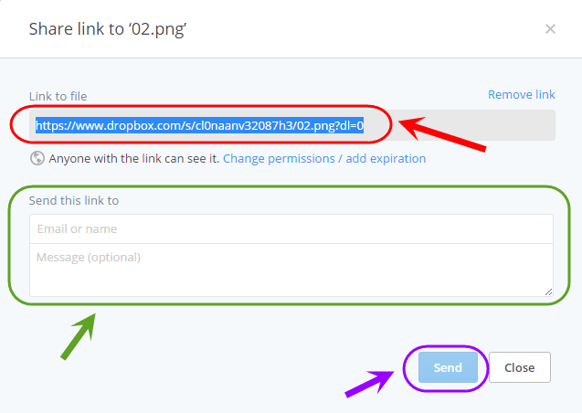 به اشتراک گذاری (Share) فایل ها در Dropbox (سایت dropbox.com)