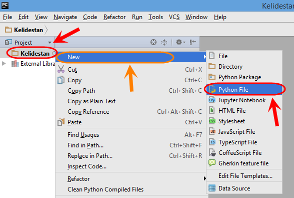 نصب PyCharm (یک محیط برنامه نویسی برای Python) و ساخت یک پروژه پایتون (Python) در آن