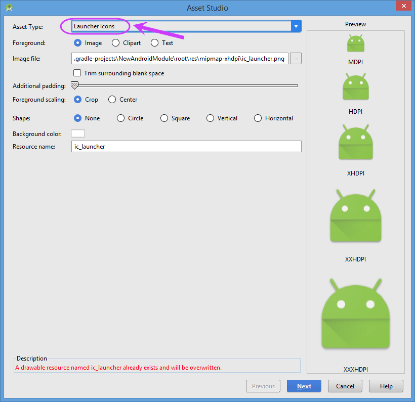 تغییر دادن آیکون (icon) پروژه اندروید، پس از ساخته شدن آن در برنامه Android Studio ، در برنامه نویسی اندروید