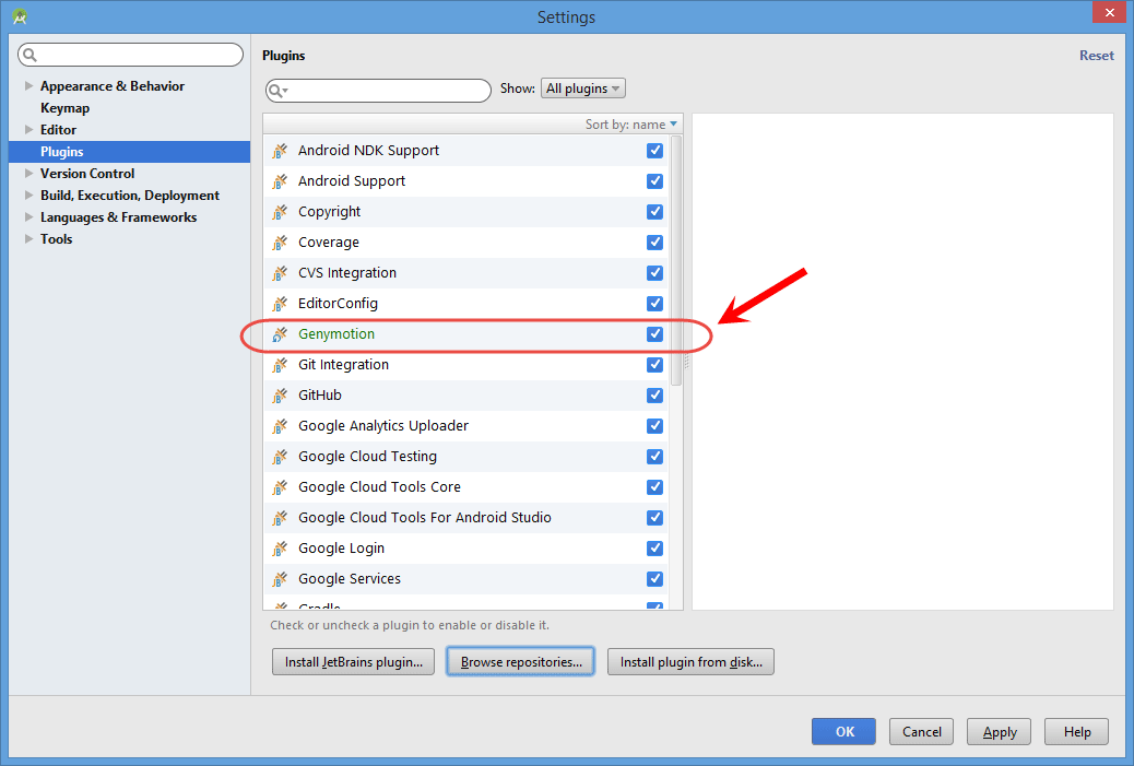 اتصال شبیه ساز Genymotion به برنامه Android Studio ، برای شبیه سازی پروژه های اندروید موجود در برنامه Android Studio