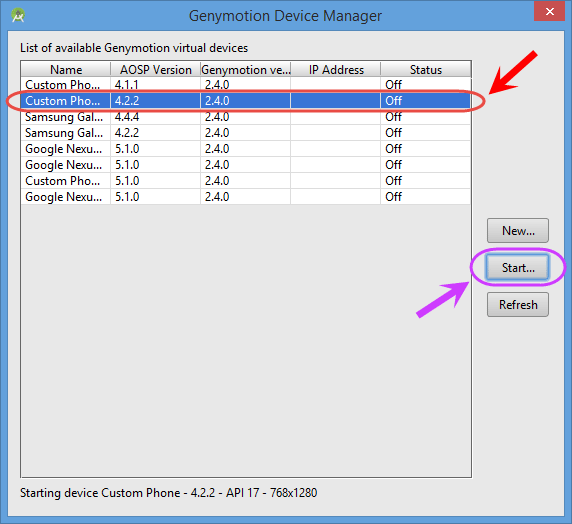 اتصال شبیه ساز Genymotion به برنامه Android Studio ، برای شبیه سازی پروژه های اندروید موجود در برنامه Android Studio