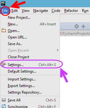 تغییر نسخه پایتون (python) به کار رفته به عنوان مفسر (Interpreter) در یک پروژه پایتون، در نرم افزار PyCharm ، بعد از ساخت پروژه پایتون